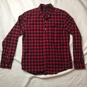 J.Crew button down long sleeve flannel shirt large